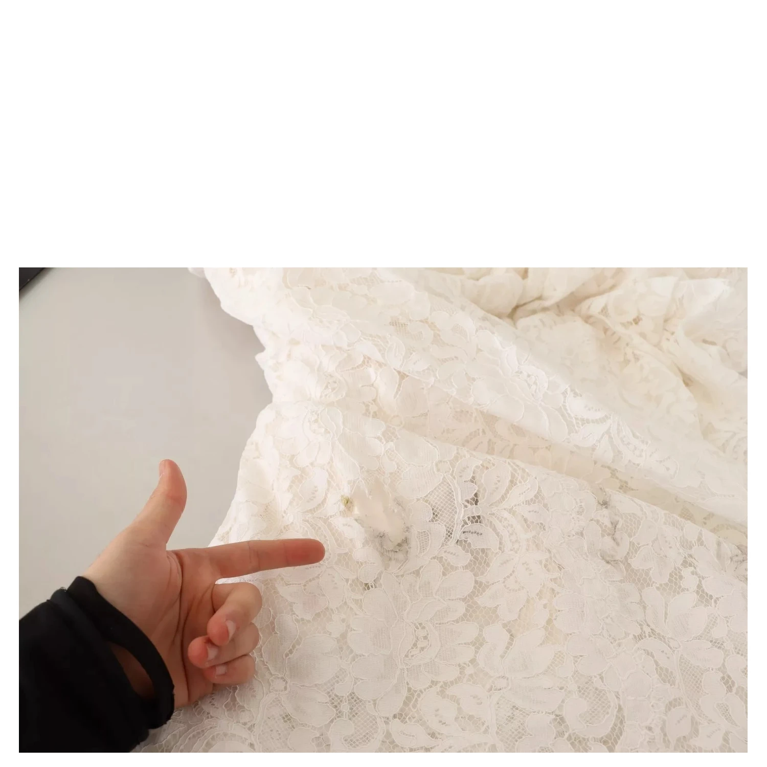 White Flower Lace Corsage Long Maxi Dress