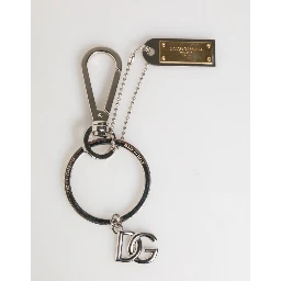 Silver DG Logo Key Holder Keychain Bag Charm Keyring