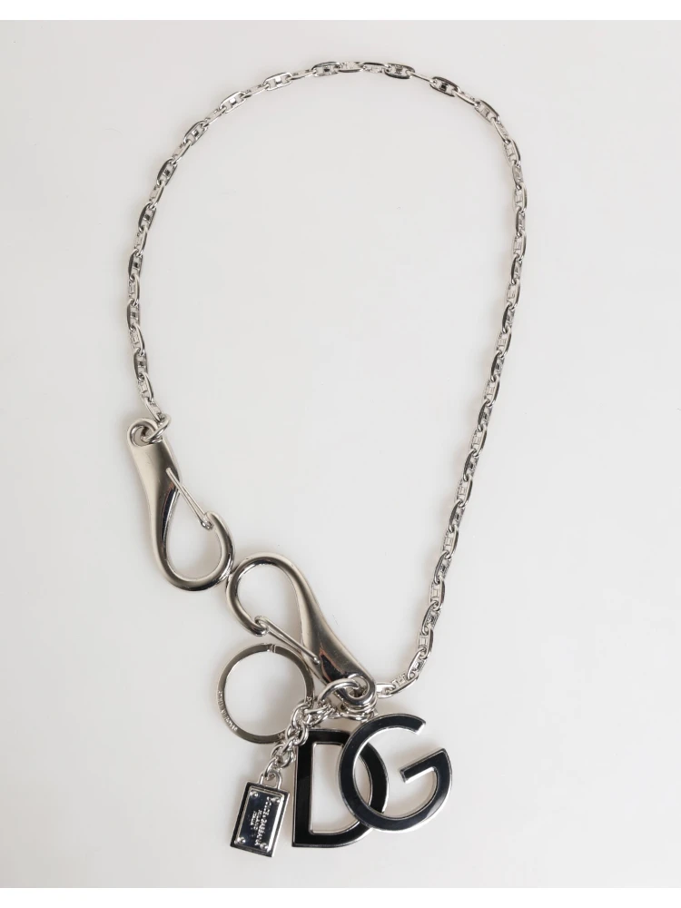 Silver DG Logo Key Holder Keychain Bag Charm Keyring alternative