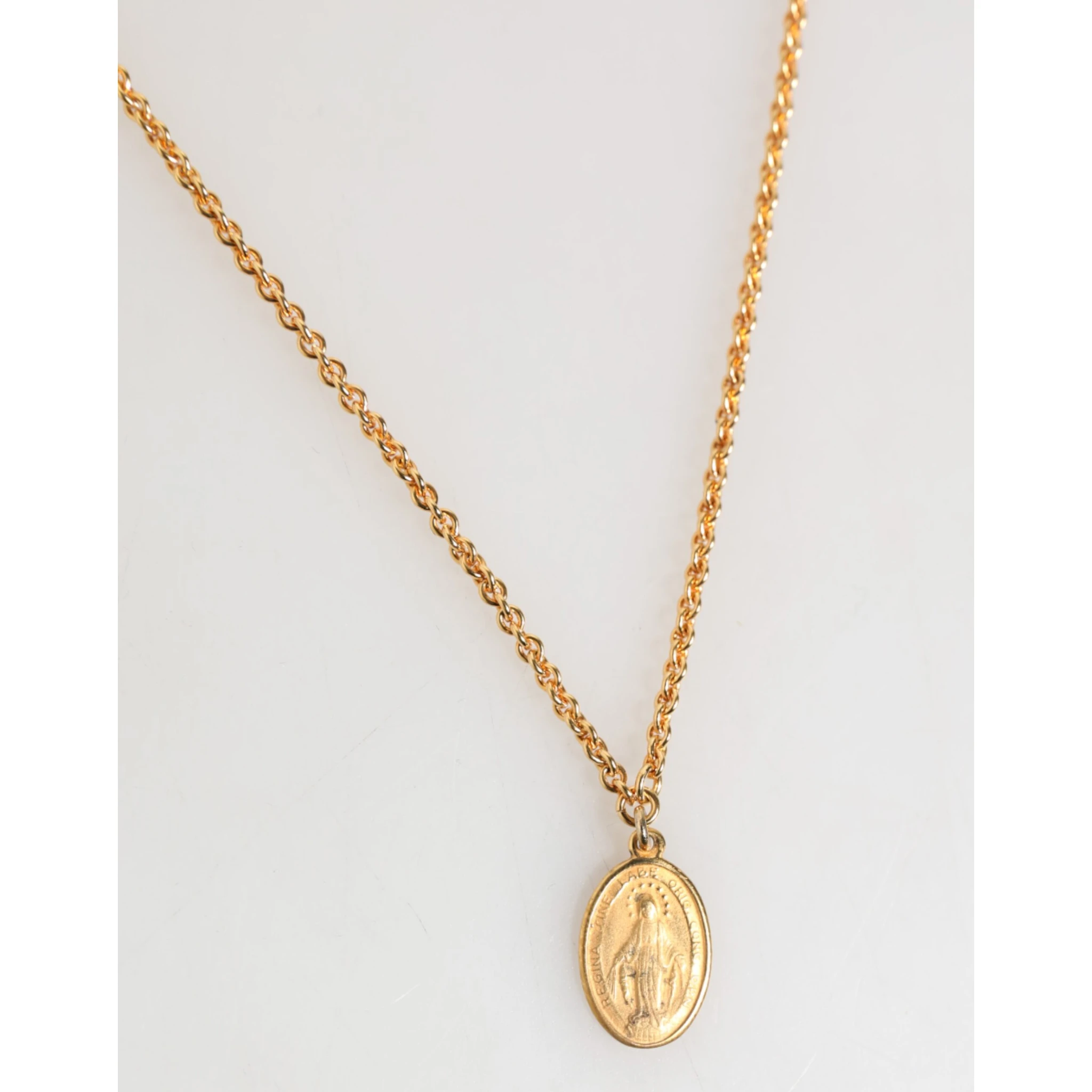 Gold Medallion Metal Chain Charm Men Pendant Necklace