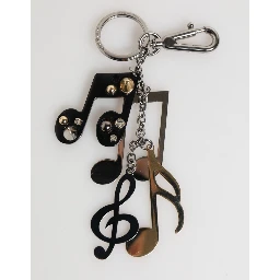 Silver Musical Note Key Holder Keychain Bag Charm Keyring