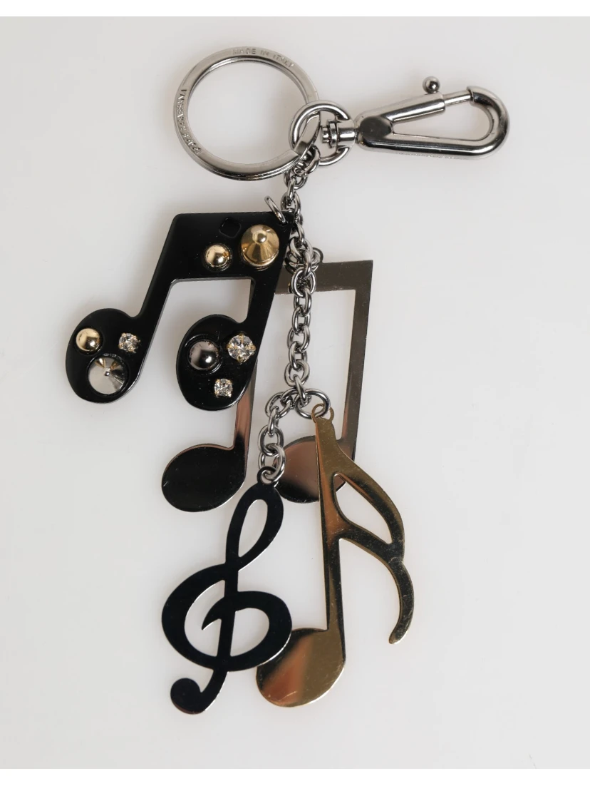 Silver Musical Note Key Holder Keychain Bag Charm Keyring