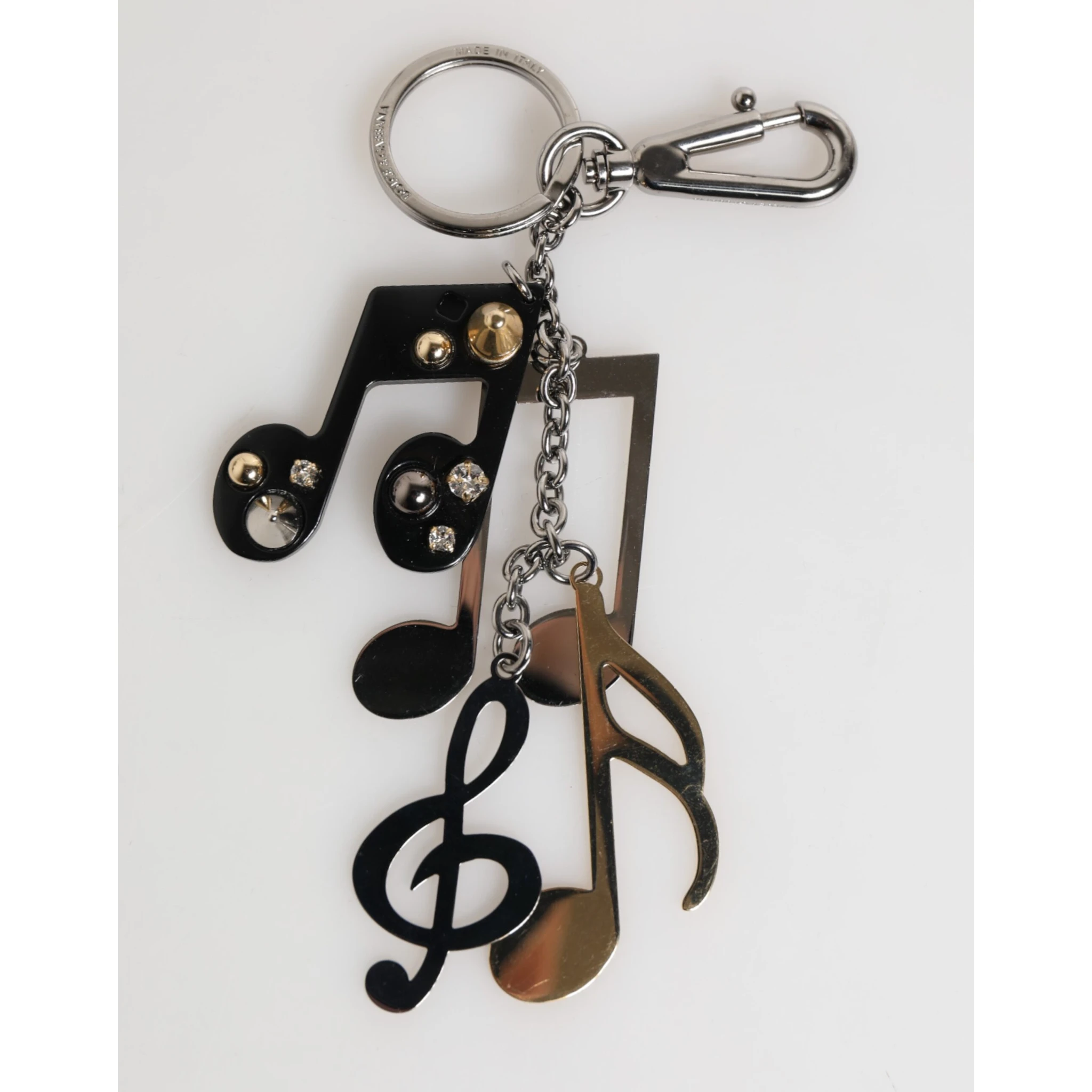 Silver Musical Note Key Holder Keychain Bag Charm Keyring