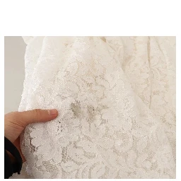 White Flower Lace Corsage Long Maxi Dress