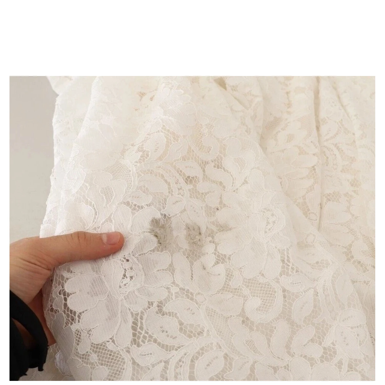 White Flower Lace Corsage Long Maxi Dress