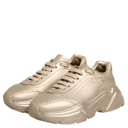 Gold Leather Daymaster Women Sneaker Shoes