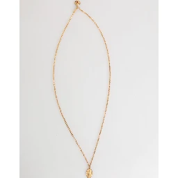 Gold Medallion Metal Chain Charm Men Pendant Necklace