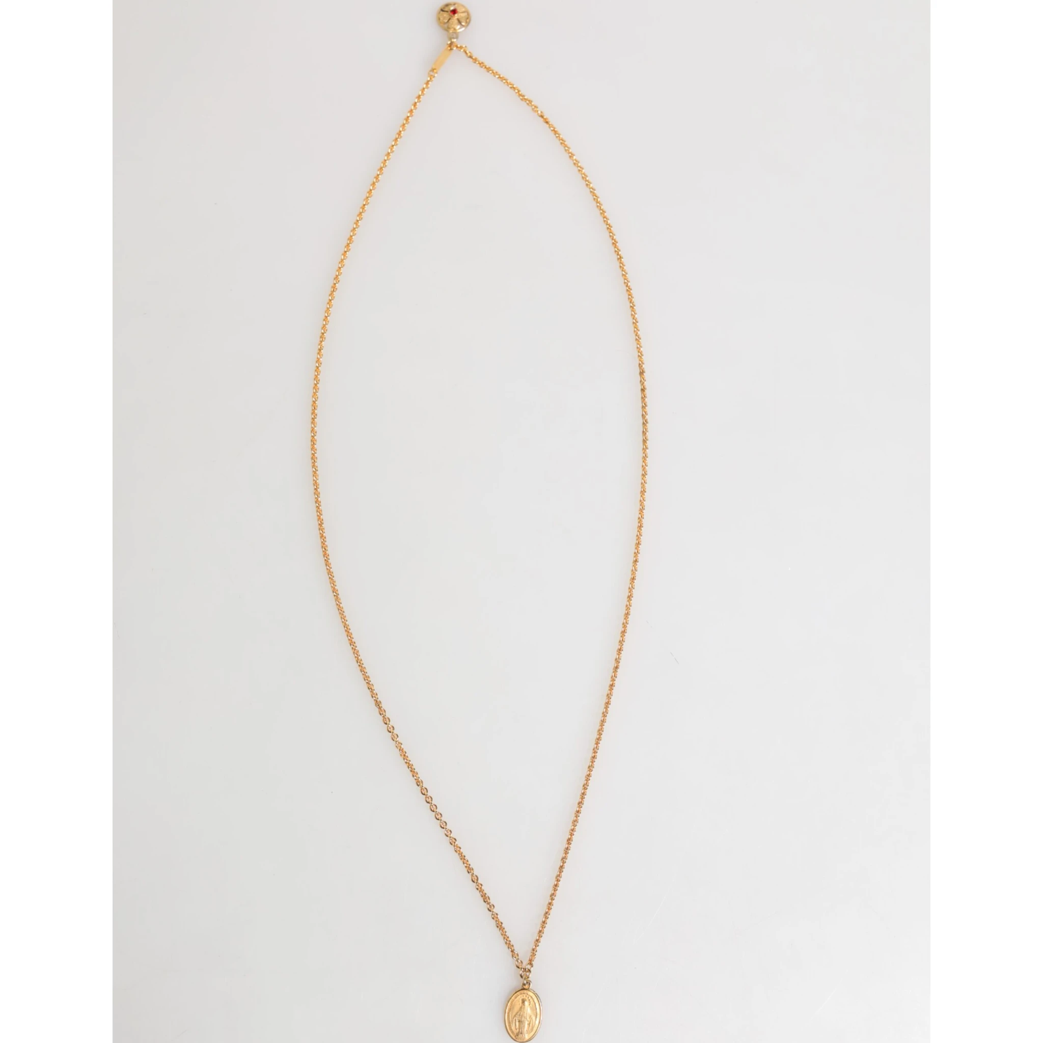 Gold Medallion Metal Chain Charm Men Pendant Necklace