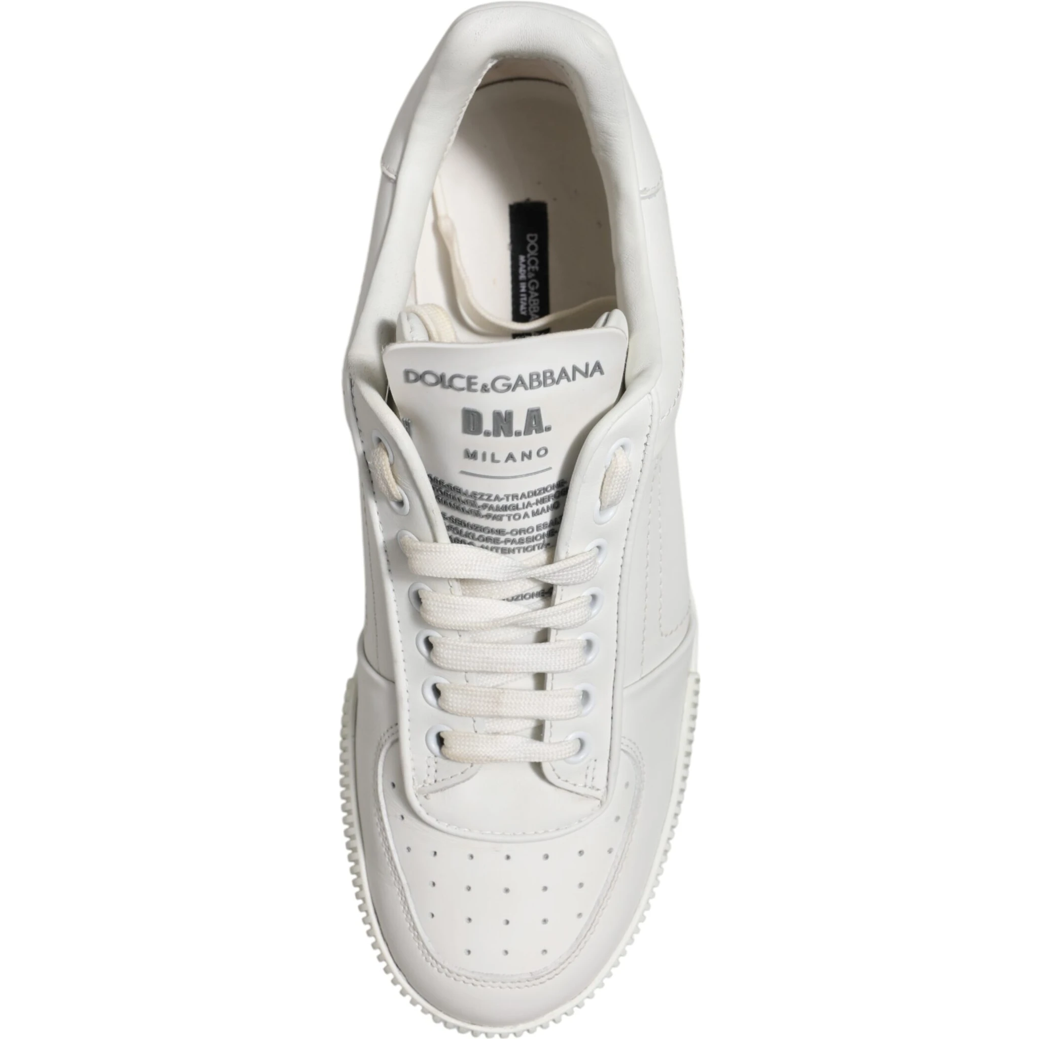 White Miami Leather Low Top Sneakers Men Shoes