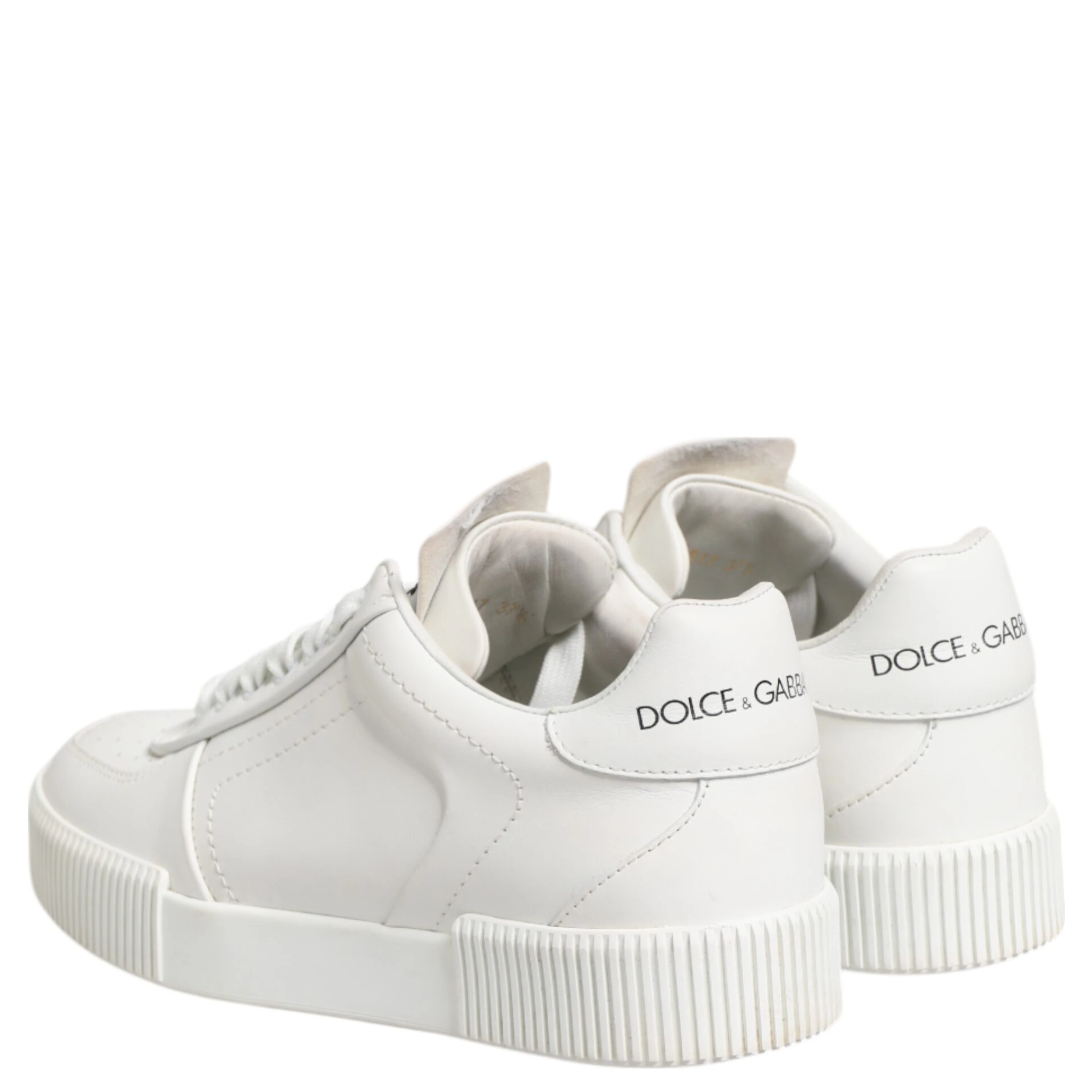 White Miami Leather Low Top Sneakers Shoes