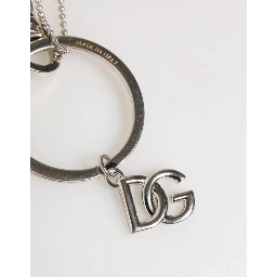 Silver DG Logo Key Holder Keychain Bag Charm Keyring