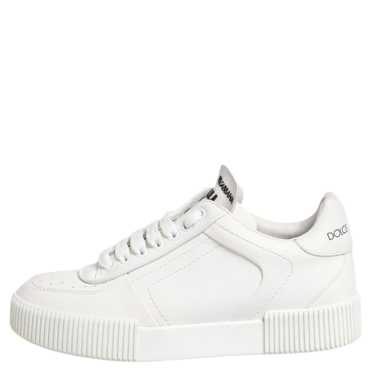 White Miami Leather Low Top Sneakers Shoes