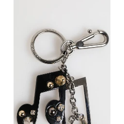 Silver Musical Note Key Holder Keychain Bag Charm Keyring