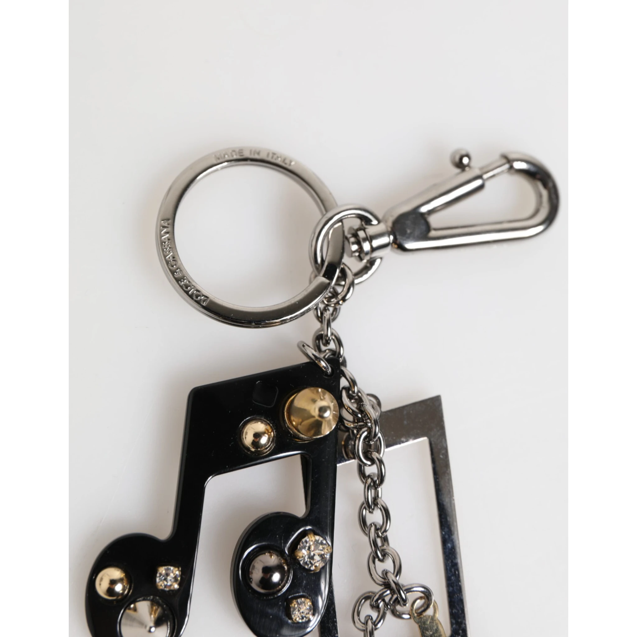 Silver Musical Note Key Holder Keychain Bag Charm Keyring