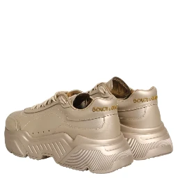 Gold Leather Daymaster Women Sneaker Shoes