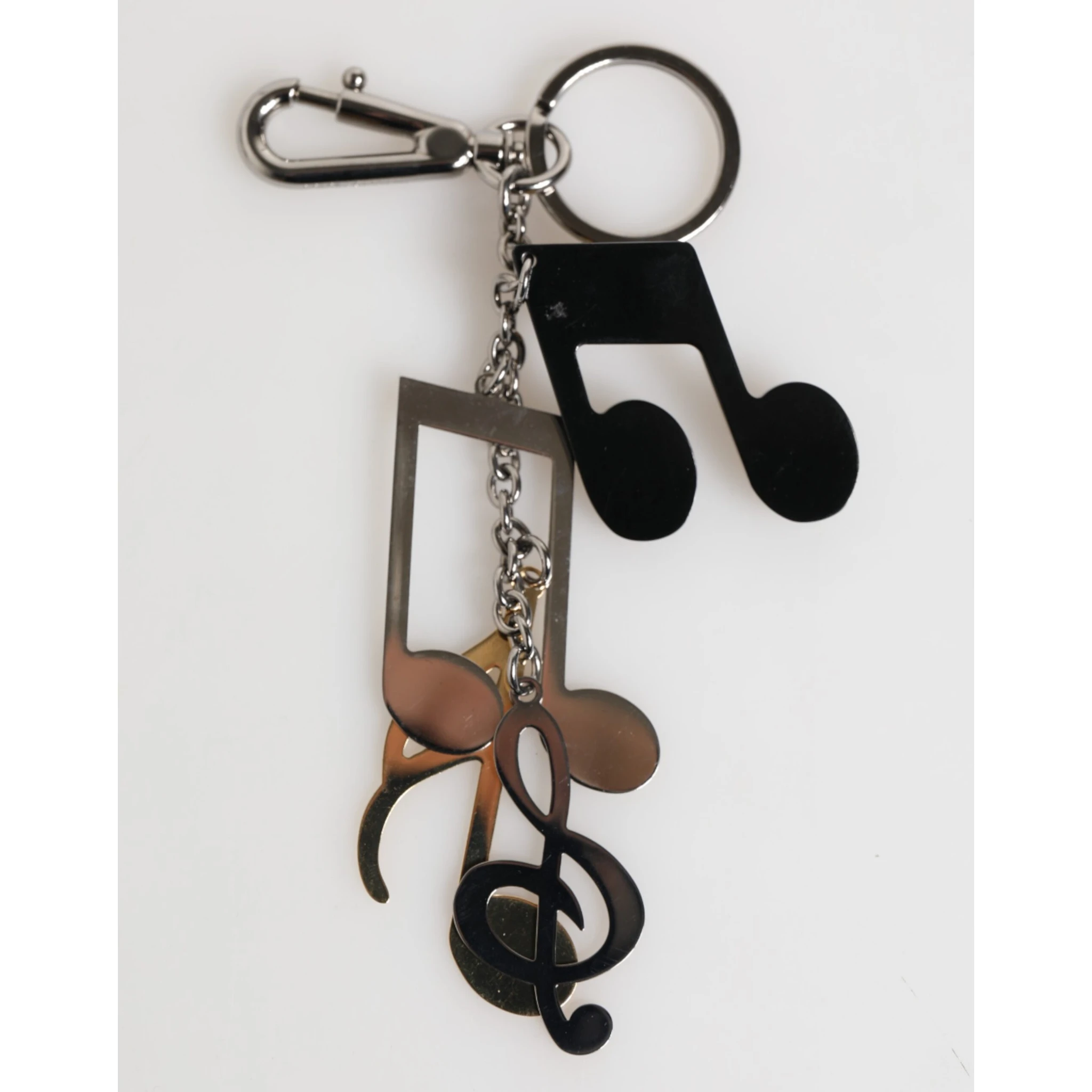 Silver Musical Note Key Holder Keychain Bag Charm Keyring
