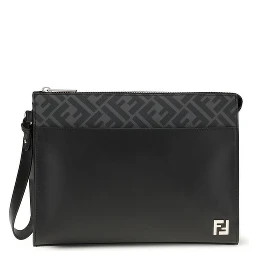 Black Leather Clutch Bag