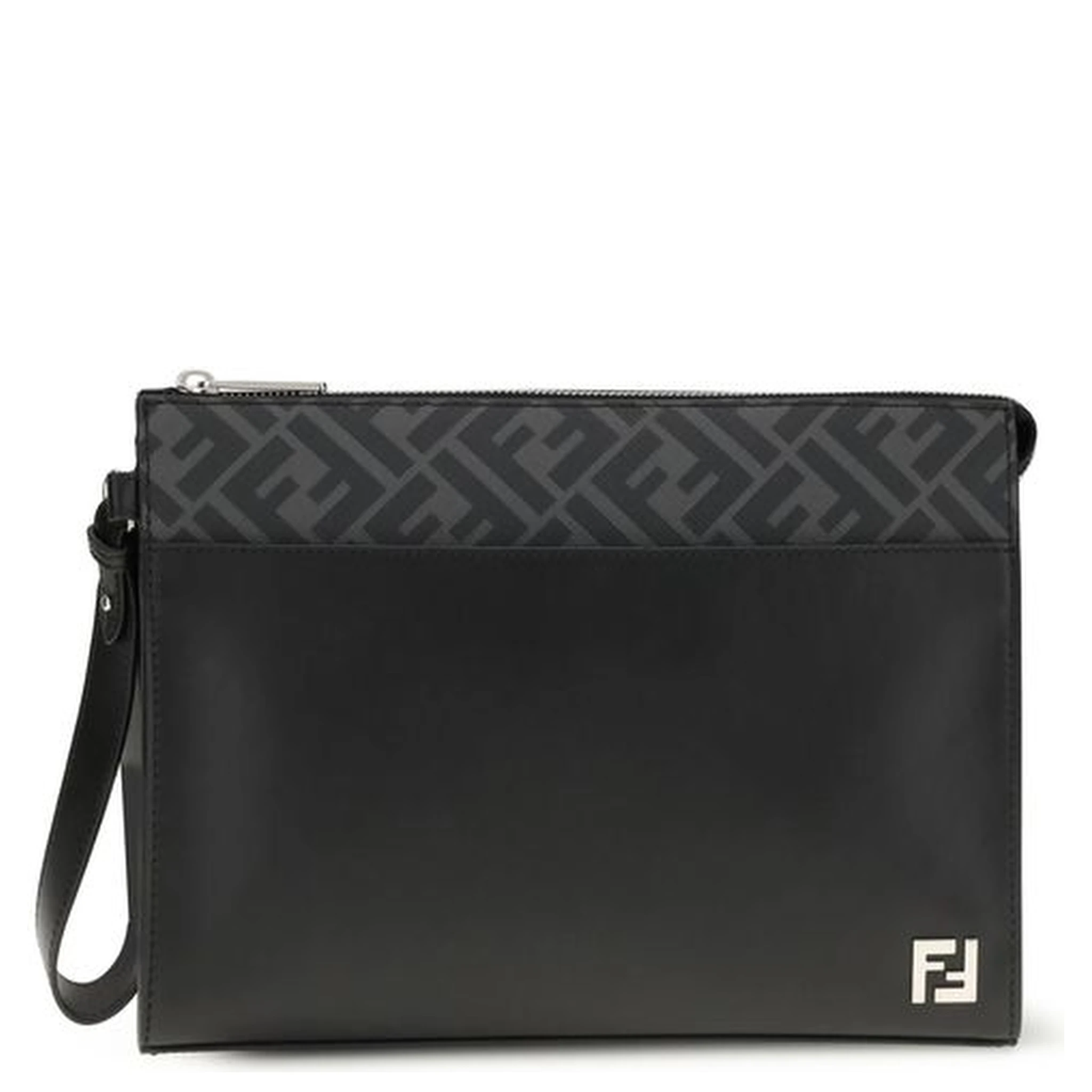 Black Leather Clutch Bag