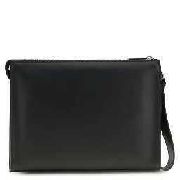 Black Leather Clutch Bag