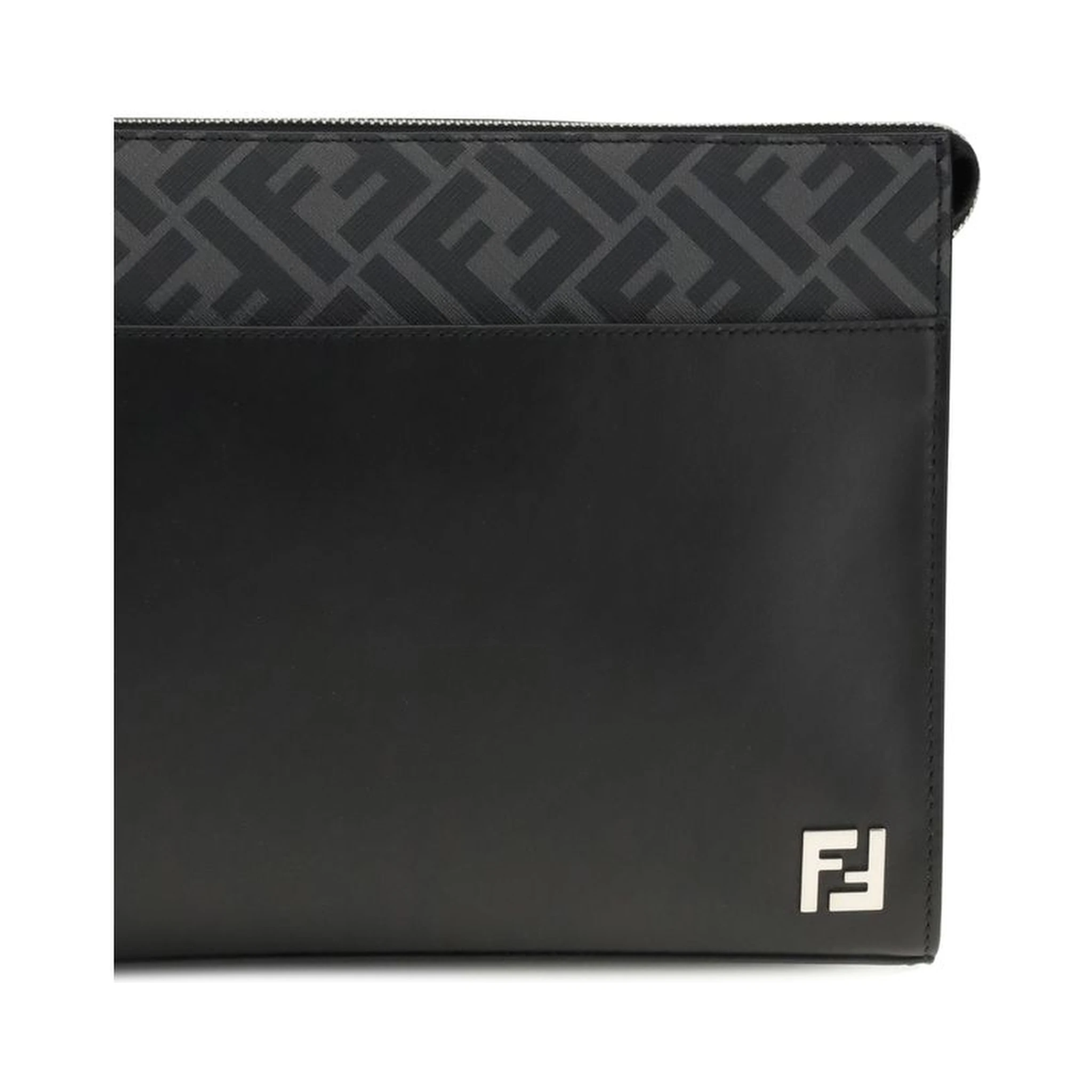 Black Leather Clutch Bag