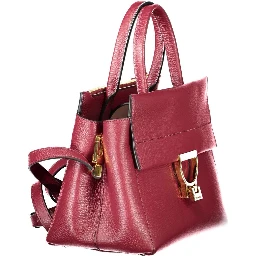 Purple Leather Women Handbag