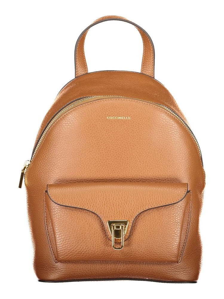 Brown Leather Women Backpack