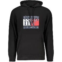 Black Cotton Men Sweater