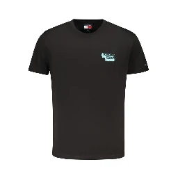 Black Cotton Men T-Shirt