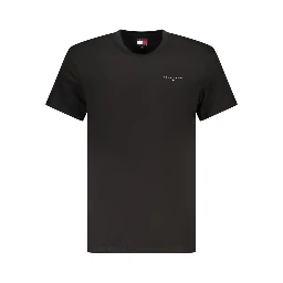 Black Cotton Men T-Shirt