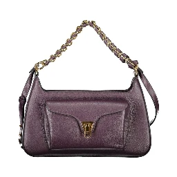 Purple Leather Women Handbag