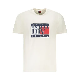White Cotton Men T-Shirt