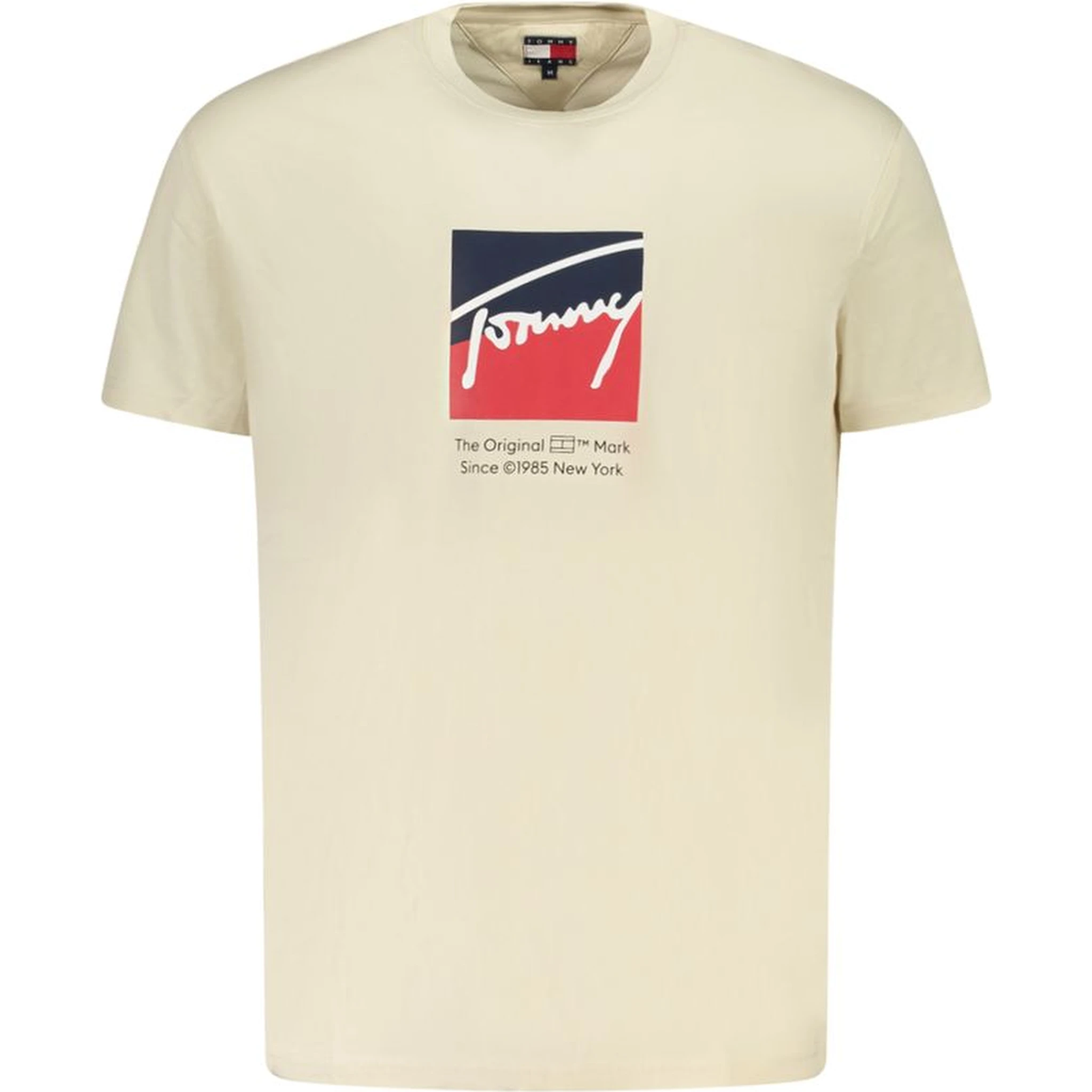 Beige Cotton Men T-Shirt