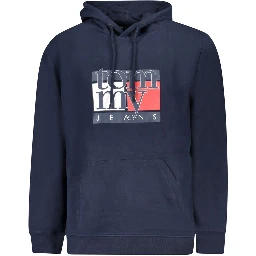 Blue Cotton Men Sweater