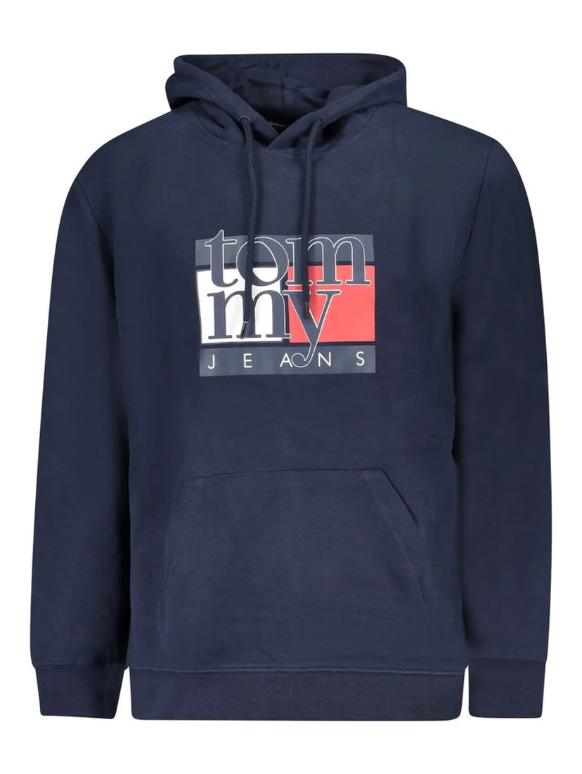 Blue Cotton Men Sweater