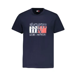 Blue Cotton Men T-Shirt