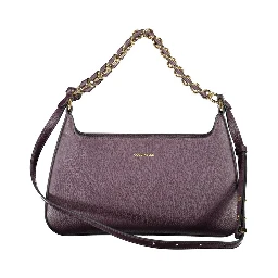 Purple Leather Women Handbag