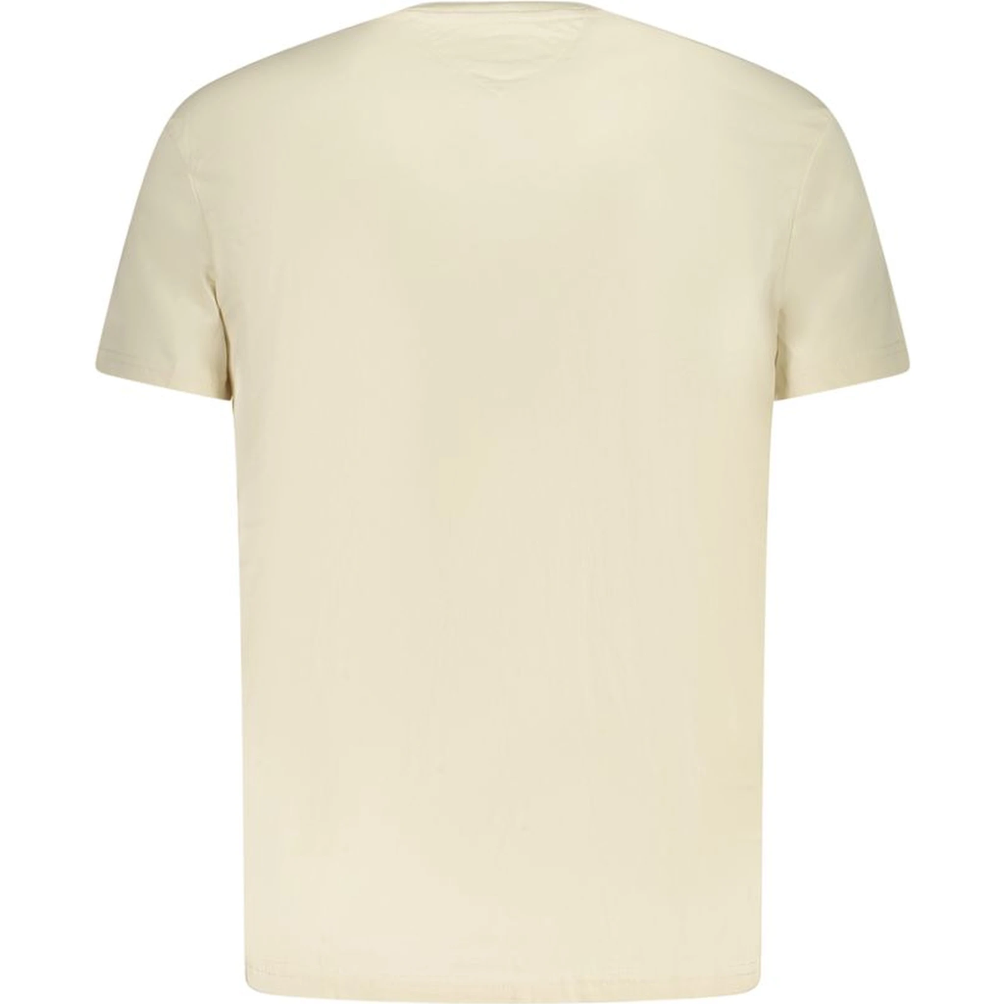 Beige Cotton Men T-Shirt