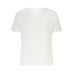 White Cotton Women T-Shirt