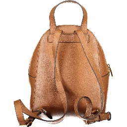 Brown Leather Women Backpack