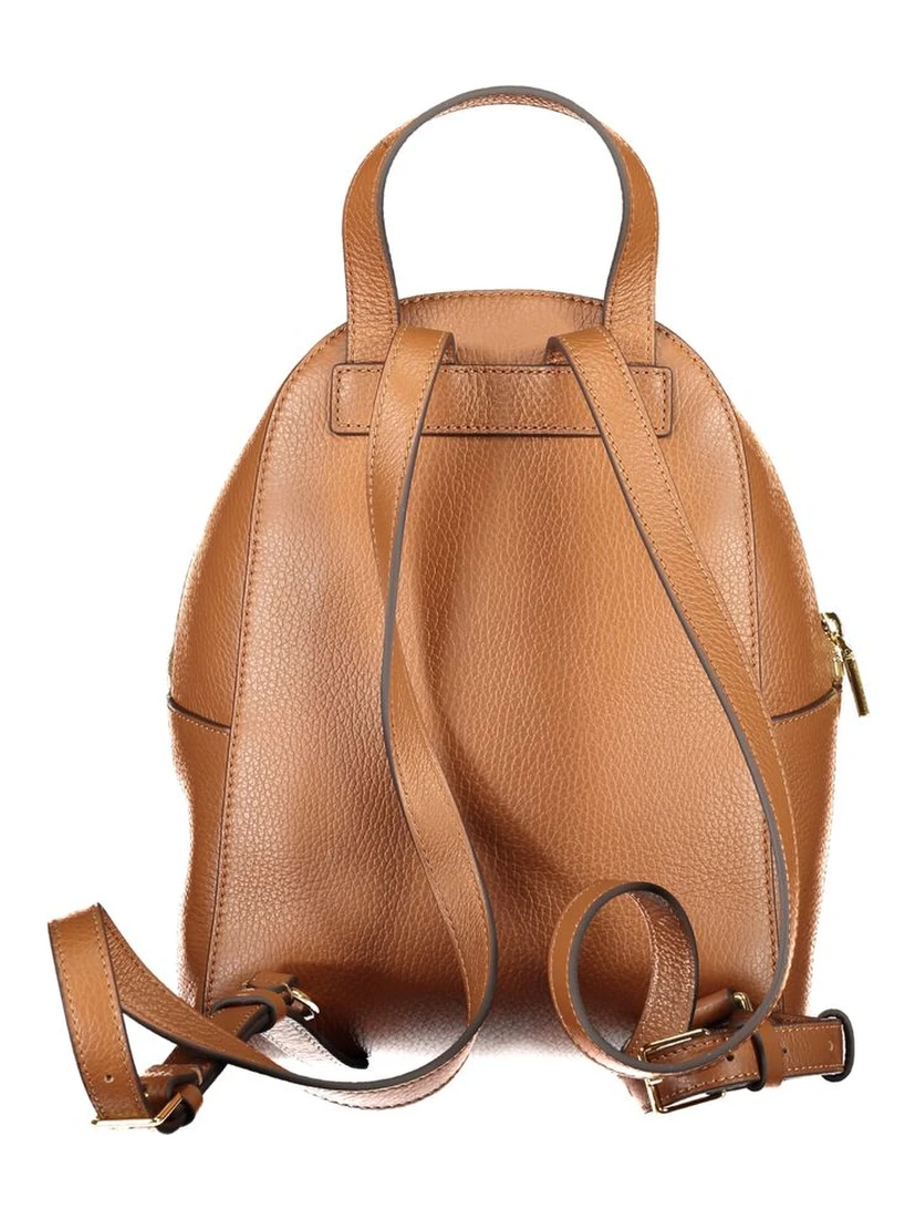 Brown Leather Women Backpack