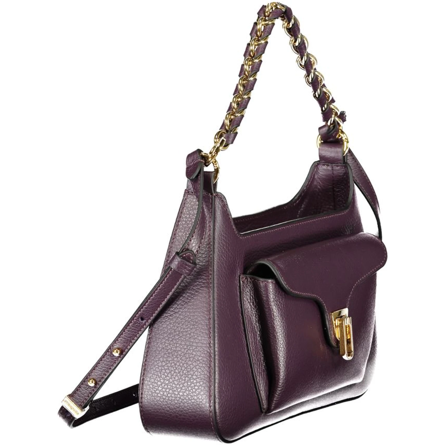 Purple Leather Women Handbag