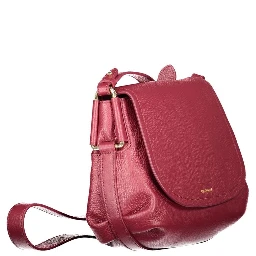 Purple Leather Women Handbag