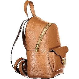 Brown Leather Women Backpack