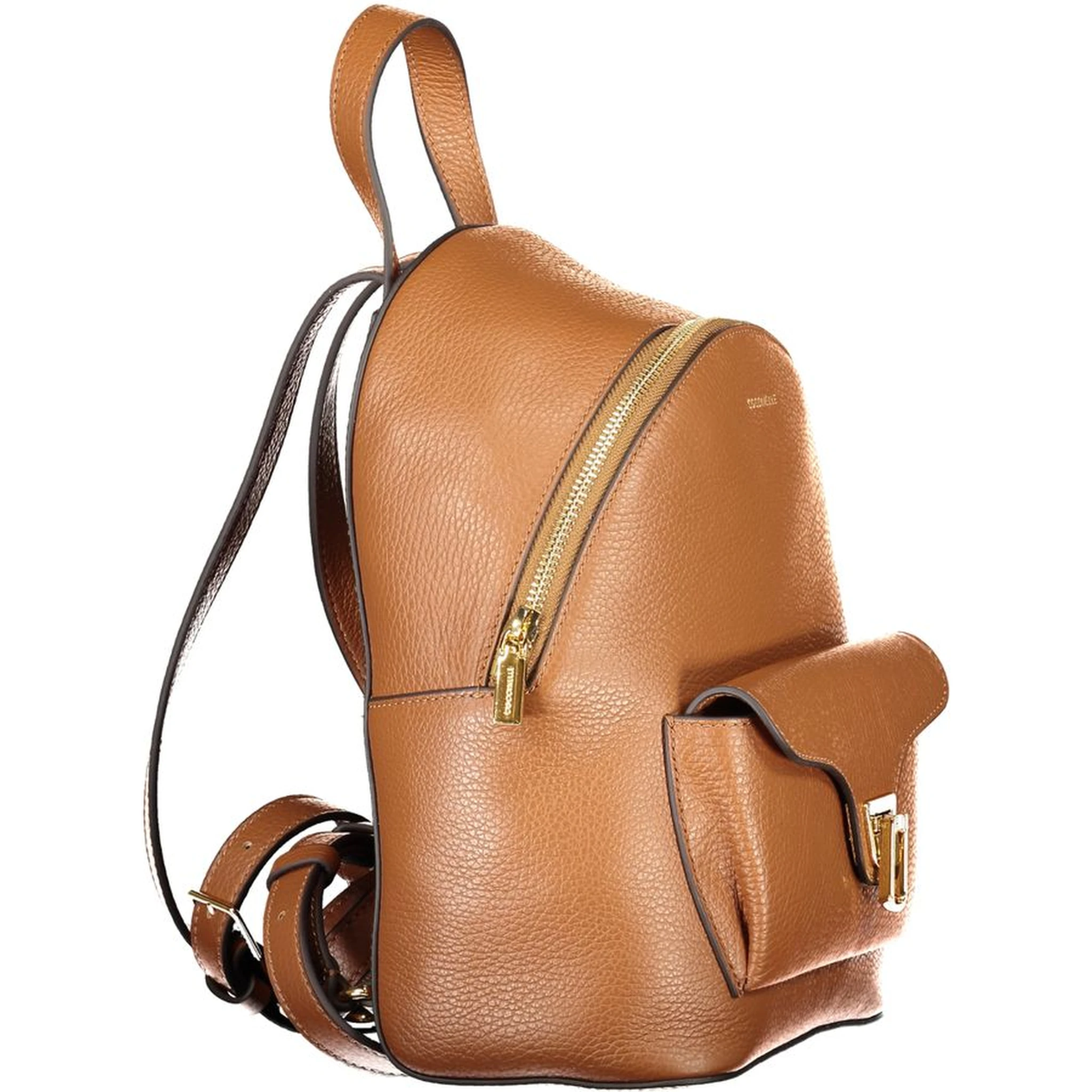 Brown Leather Women Backpack