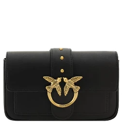 حقيبة كتف بوس توروس من جلد العجل الأسود