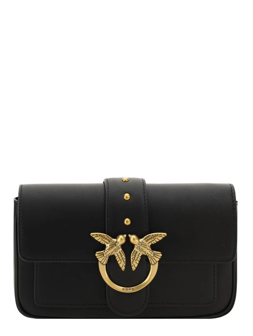 Black Calf Leather Bos Taurus Shoulder Bag