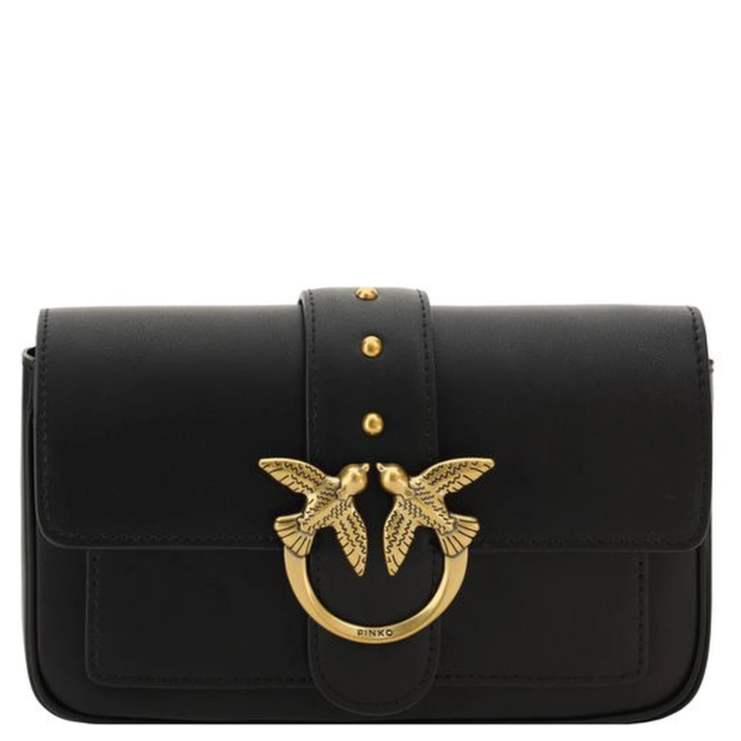 Black Calf Leather Bos Taurus Shoulder Bag
