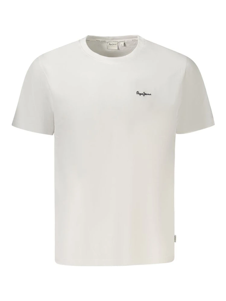 White Cotton Men T-Shirt
