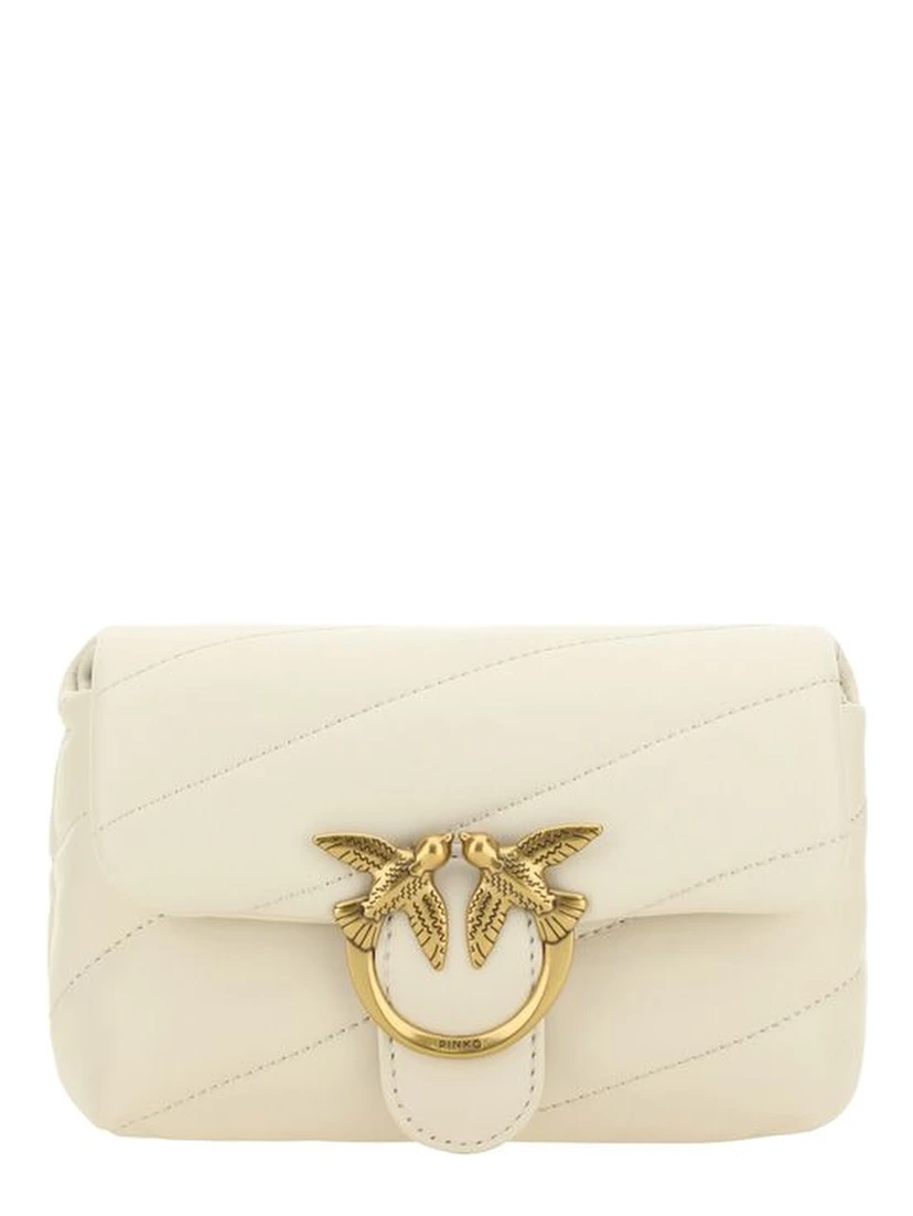 White Calf Leather Bos Taurus Shoulder Bag