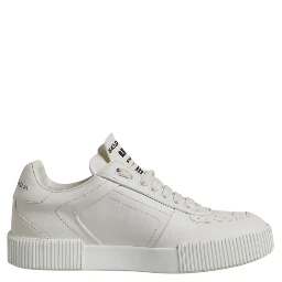 White Miami Leather Low Top Sneakers Shoes